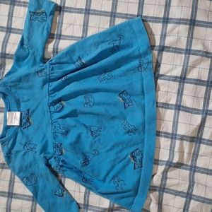 Hanna Anderson blue dress with cats